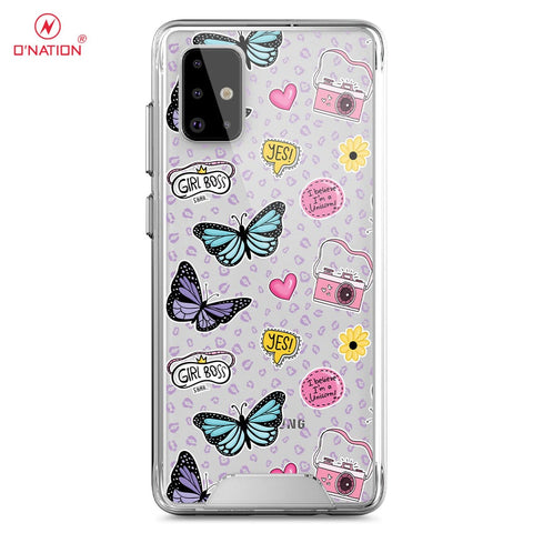 Samsung Galaxy A71 Cover - O'Nation Butterfly Dreams Series - 9 Designs - Clear Phone Case - Soft Silicon Borders