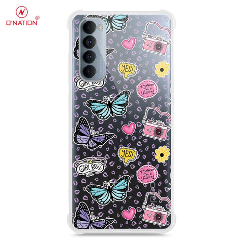 Oppo Reno 4 Pro Cover - O'Nation Butterfly Dreams Series - 9 Designs - Clear Phone Case - Soft Silicon Borders U7
