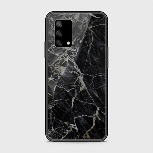 Oppo Reno 6 Lite Cover - Black Marble Series - HQ Ultra Shine Premium Infinity Glass Soft Silicon Borders Case