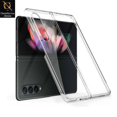 Samsung Galaxy Z Fold 4 5G Cover - Silver - GKK Streight Edge Phantom Plating Hard Shell Case