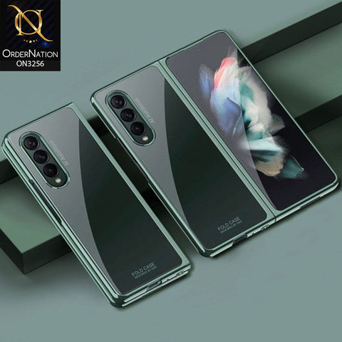 Samsung Galaxy Z Fold 4 5G Cover - Silver - GKK Streight Edge Phantom Plating Hard Shell Case