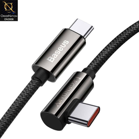 Baseus Legend Elbow TypeC to TypeC 100W 2M Fast Charging Data Cable Black