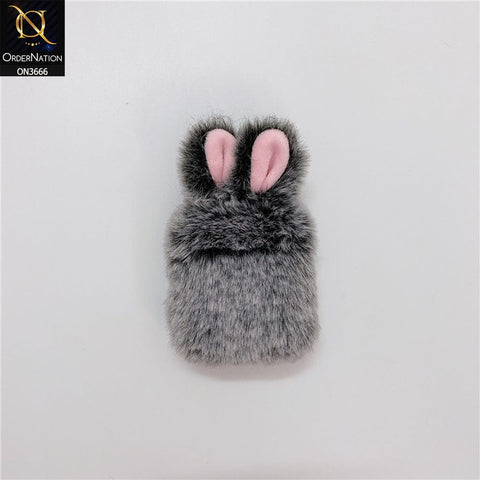 Apple Airpods 1 / 2 Cover - Gray - Fluffy Warm Ear Hard Airpods Case