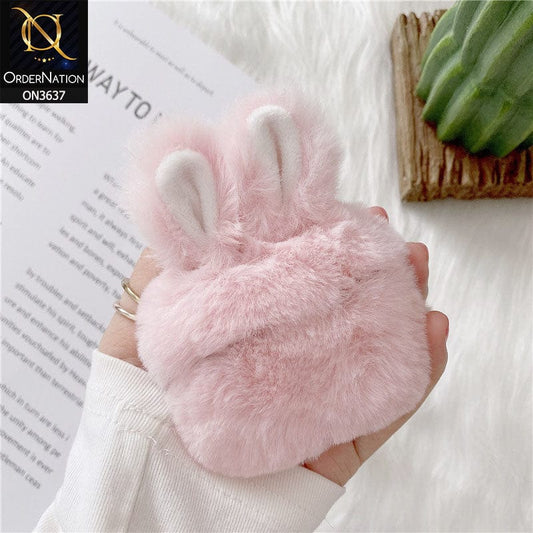 Apple Airpods Pro Cover - Pink - Fluffy Warm Ear Hard Airpods Case
