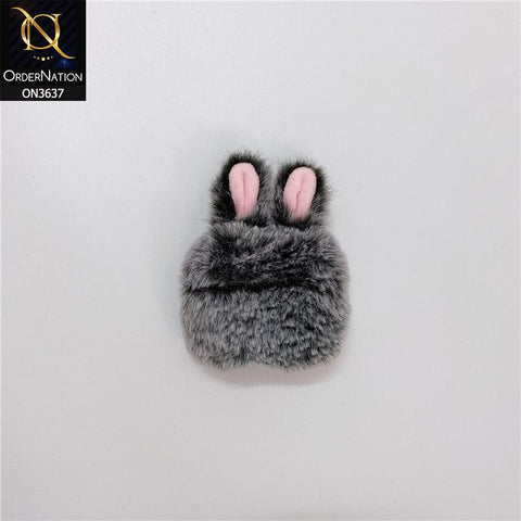 Apple Airpods 3rd Gen 2021 Cover - Gray - Fluffy Warm Ear Hard Airpods Case