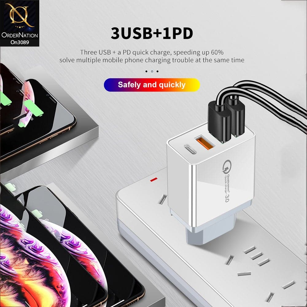 33 Watt USB-C Charger with InstaSense + Qualcomm Quick Charge 3.0 Technology