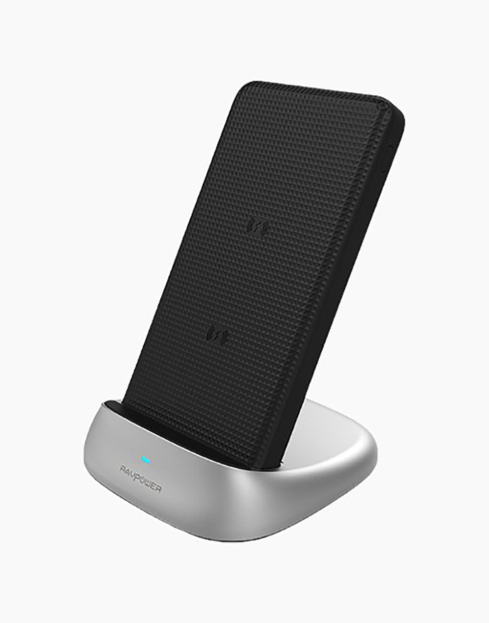 Black - Ravpower 5000mAh 3 in 1 Wireless Power Bank With Stand Kit
