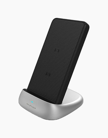 Black - Ravpower 5000mAh 3 in 1 Wireless Power Bank With Stand Kit