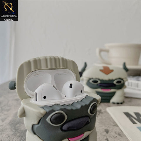 Airpods Pro Cover - Gray - Trending 3D Monkey Shape Soft Silicone Airpods Case