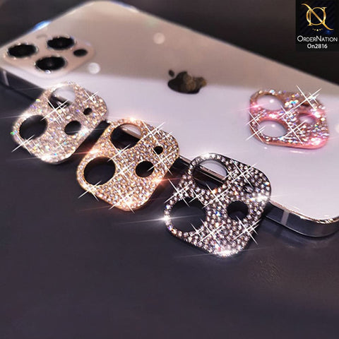 iPhone 12 Pro Max Protector - New Diamond Rhinestones Inlaid Camera Lens Protective Film