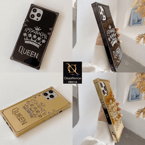 iPhone 11 Pro Cover - Black - Electroplating Mirror Shine Rhinestone Trunk Style Soft Case