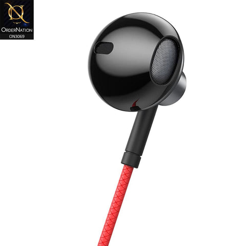 Red - Baseus Encok 3.5mm Wired Handsfree H19