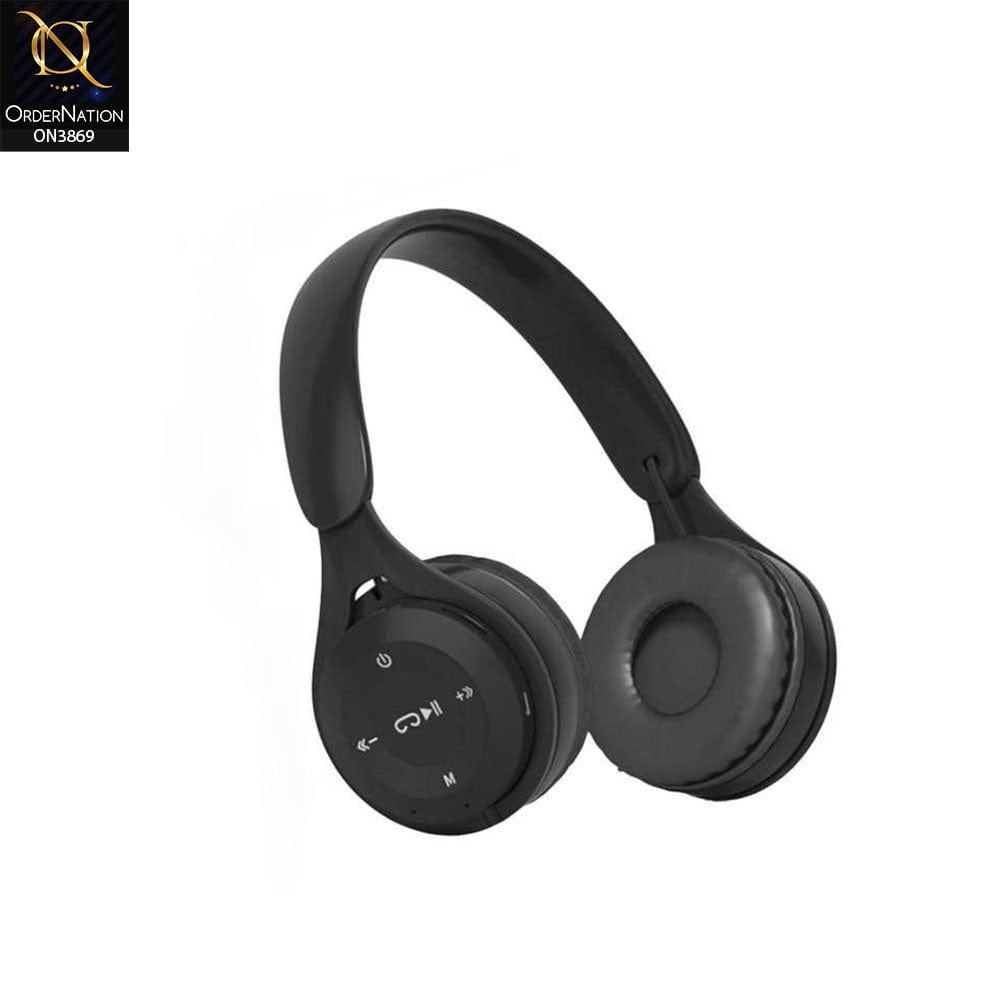 Headphone Bluetooth Bando KT-49/Wireless Headset KT-49 Support SD Card - Black