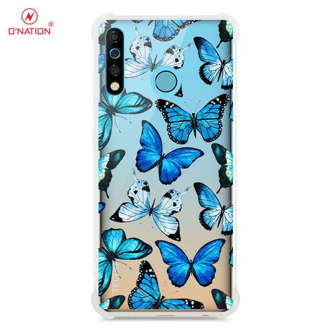 Tecno Camon 12 Cover - O'Nation Butterfly Dreams Series - 9 Designs - Clear Phone Case - Soft Silicon Borders