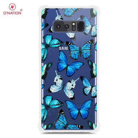 Samsung Galaxy Note 8 Cover - O'Nation Butterfly Dreams Series - 9 Designs - Clear Phone Case - Soft Silicon Borders