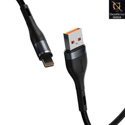 Baseus Zinc Magnetic iPhone Safe Fast Charging Data Cable 2.4A 1m - Black