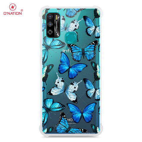 Infinix Hot 9 Play Cover - O'Nation Butterfly Dreams Series - 9 Designs - Clear Phone Case - Soft Silicon Borders