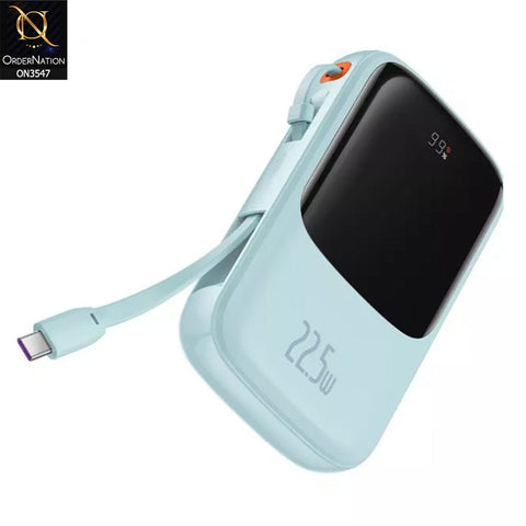 Baseus Qpow Pro Digital Display 22.5W 10,000mah TypeC Cable - Blue