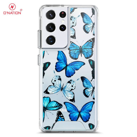 Samsung Galaxy S21 Ultra 5G Cover - O'Nation Butterfly Dreams Series - 9 Designs - Clear Phone Case - Soft Silicon Borders