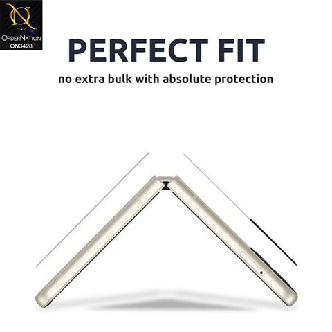 Samsung Galaxy Z Flip 3 5G Protector - Golden - Classy Ultra Thin Glassy Tempered Glass Back Protector