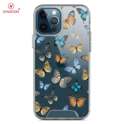 iPhone 12 Pro Max Cover - O'Nation Butterfly Dreams Series - 9 Designs - Clear Phone Case - Soft Silicon Borders