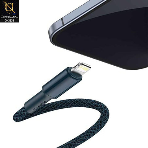 Baseus Braided TypeC to IP Cable 20W 2m High Density Fast Charging Cable - Blue