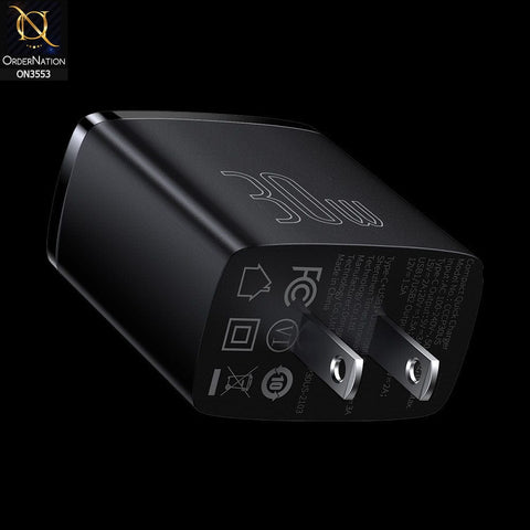 Baseus Compact Quick Charger 2U+C 30W - Black