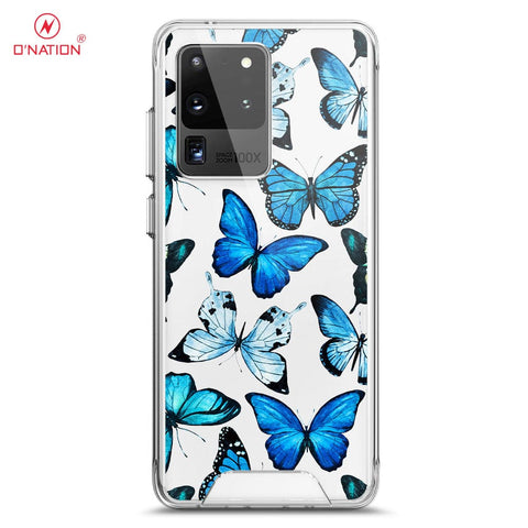 Samsung Galaxy S20 Ultra Cover - O'Nation Butterfly Dreams Series - 9 Designs - Clear Phone Case - Soft Silicon Borders