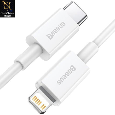 Baseus Superior Series TypeC To iPhone 20W Fast Charging Cable 1m - White