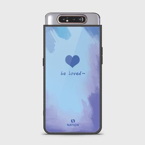 Samsung Galaxy A80 Cover - ONation Heart Series - HQ Ultra Shine Premium Infinity Glass Soft Silicon Borders Case
