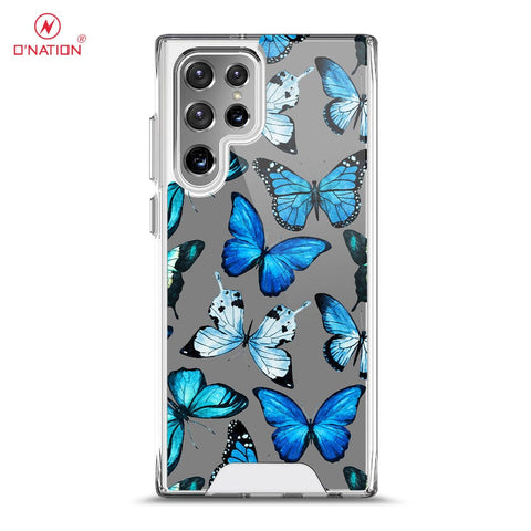Samsung Galaxy S22 Ultra 5G Cover - O'Nation Butterfly Dreams Series - 9 Designs - Clear Phone Case - Soft Silicon Bordersx
