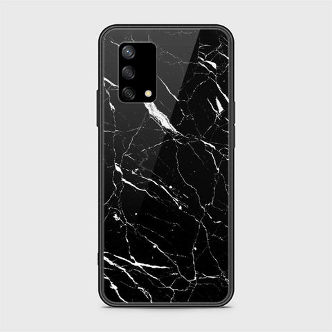 Oppo F19s Cover - Black Marble Series - HQ Ultra Shine Premium Infinity Glass Soft Silicon Borders Case