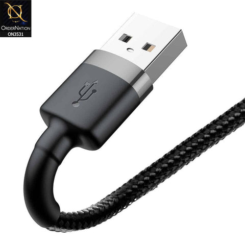 Baseus Cafule Cable USB For Lightning 2M 1.5A - Black & Gray