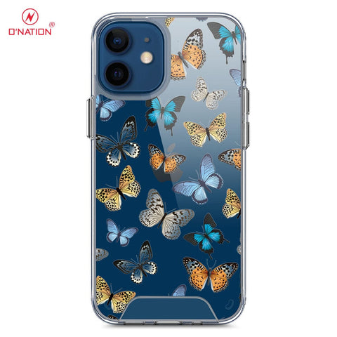 iPhone 12 Mini Cover - O'Nation Butterfly Dreams Series - 9 Designs - Clear Phone Case - Soft Silicon Borders