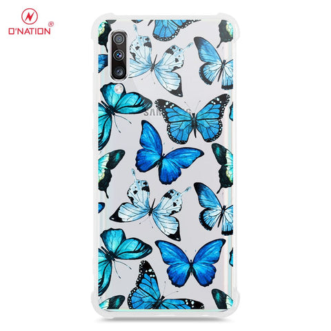 Samsung galaxy A70s Cover - O'Nation Butterfly Dreams Series - 9 Designs - Clear Phone Case - Soft Silicon Borders