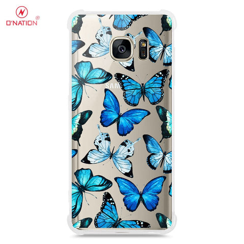 Samsung Galaxy S7 Edge Cover - O'Nation Butterfly Dreams Series - 9 Designs - Clear Phone Case - Soft Silicon Borders