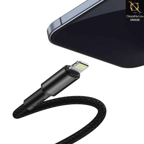 Baseus Braided TypeC to IP Cable 20W 1m High Density Fast Charging Data Cable - Black