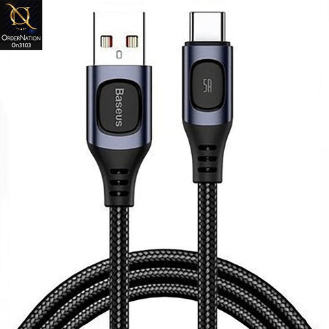 Black - Baseus Fast Charging Cable Usb-For Type-C 5A Multi-Protocol Conversion