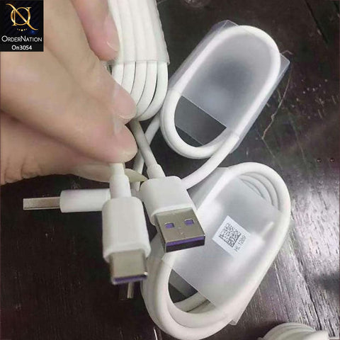 White - Super Fast Charing Usb Type-C Cable 3.0 5A Quick Charge
