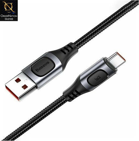 Black - Baseus Fast Charging Cable Usb-For Type-C 5A Multi-Protocol Conversion