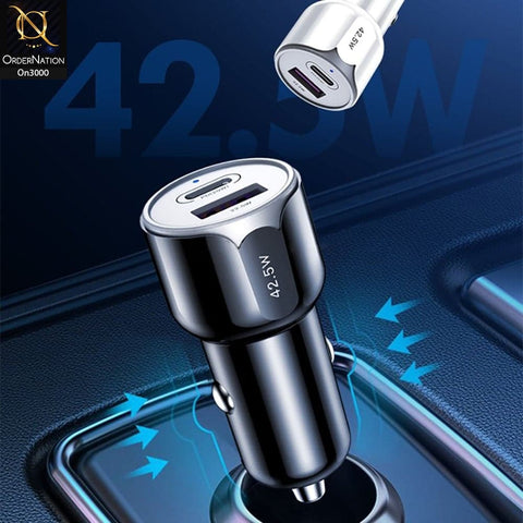 White - ToTu 42.5W - DCCPD-07 - Glory Series Fast Charging Car Charger