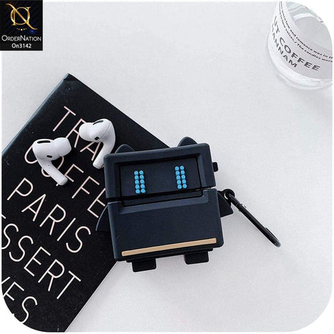 Apple Airpods Pro Cover - Cute Soft Robot Sillicone Airpods Case