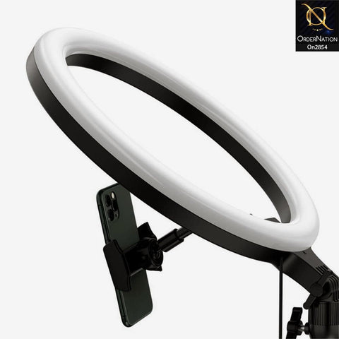Black - 26 cm With 9 Inch Stand - Baseus (CRZB10-A01) Live Stream Led Soft Light With Table Stand