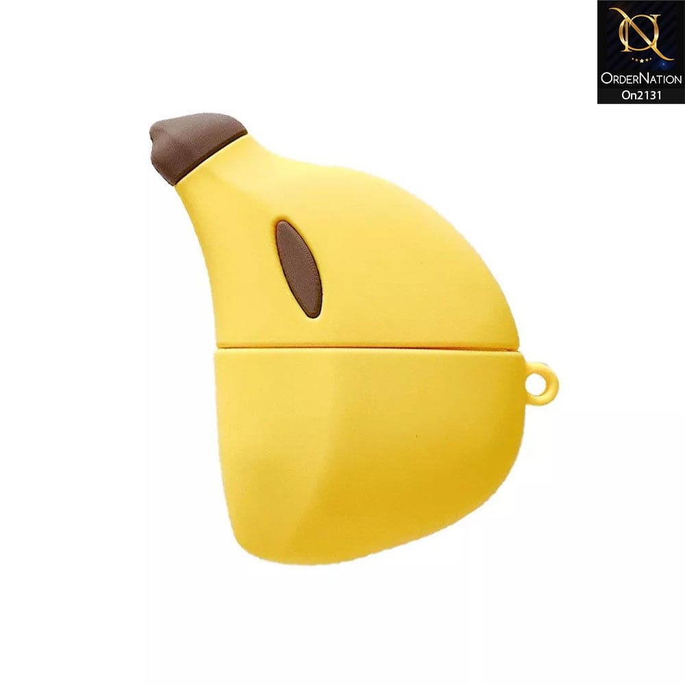 Apple Airpods Pro Cover - Yellow - Banana - Cute Silicone Cartoon Apple Airpods Case