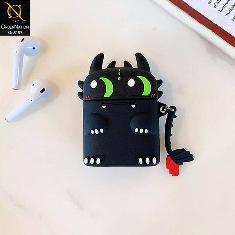 Apple Airpods 1 / 2 Cover - Cute Cartoon Character Soft Sillicone Airpods Case