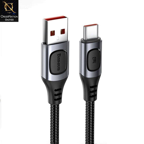 Black - Baseus Fast Charging Cable Usb-For Type-C 5A Multi-Protocol Conversion