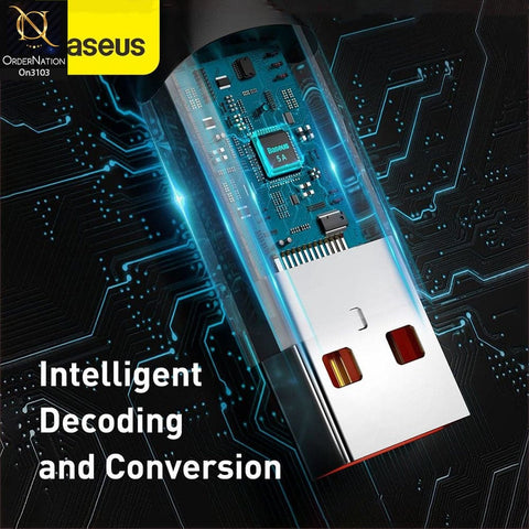 Black - Baseus Fast Charging Cable Usb-For Type-C 5A Multi-Protocol Conversion