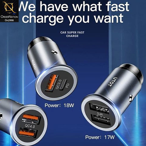 Gray - ToTu Premium 17W and 3.4 A Speed Series Usb Fast Charging