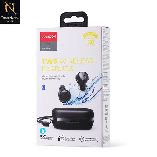 JOYROOM JR-TL1 Pro Waterproof IPX7 True Wireless TWS Bluetooth Earbuds - Black
