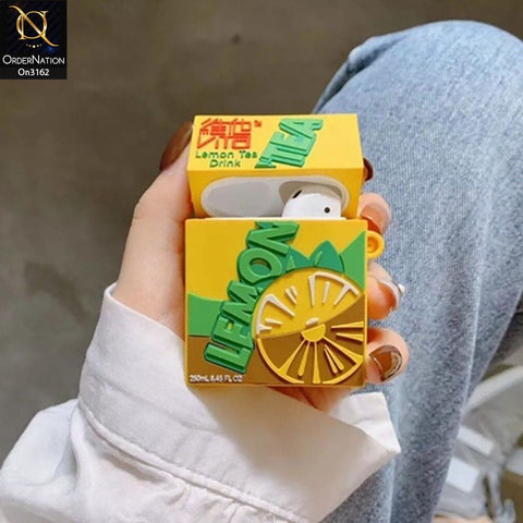Apple Airpods Pro Cover - Cute Lemon Tea Soft Sillicone Airpods Case